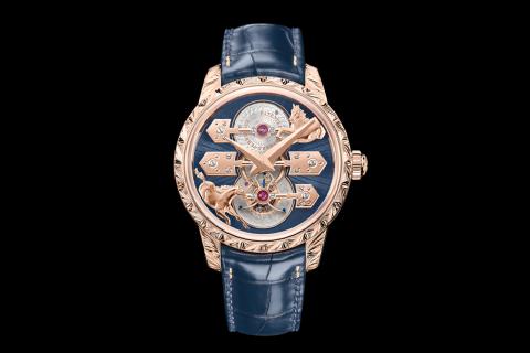 Photographie montrant la face avant du modèle de montre "La Esmeralda" de la maison Girard-Perregaux.